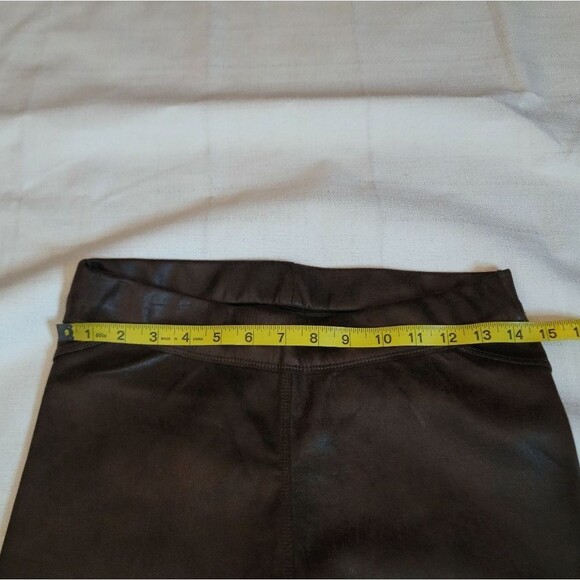 Max Studio Brown Faux Leather Pull On Pants Size Medium - Picture 5 of 8